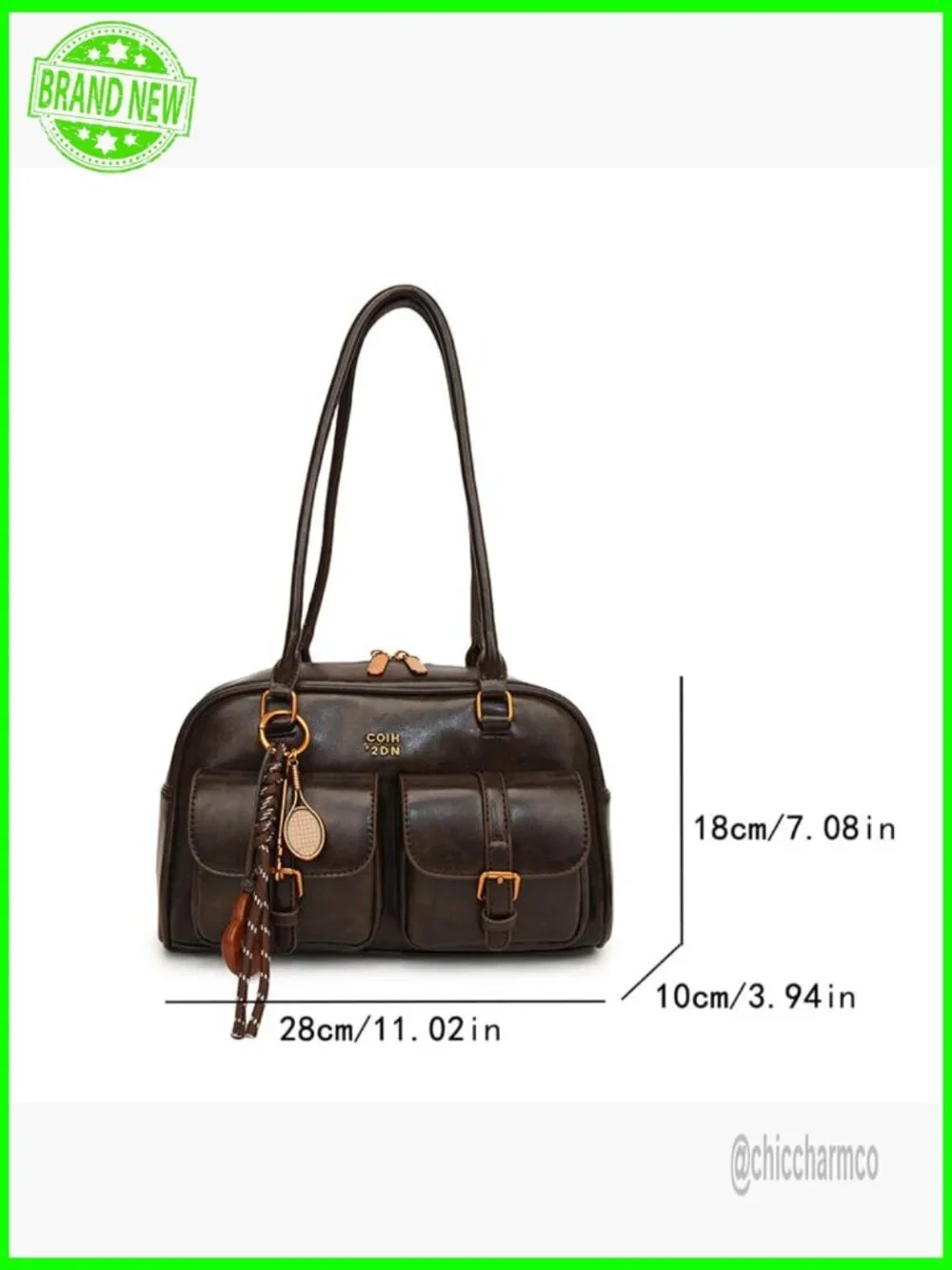 Vintage Hobo Shoulder Bag PU Leather Tote Top Handle Handbag